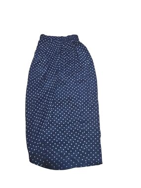 ​Vintage J.M. by Shelli Segal Navy Blue Draped Maxi Skirt - Women's Size S